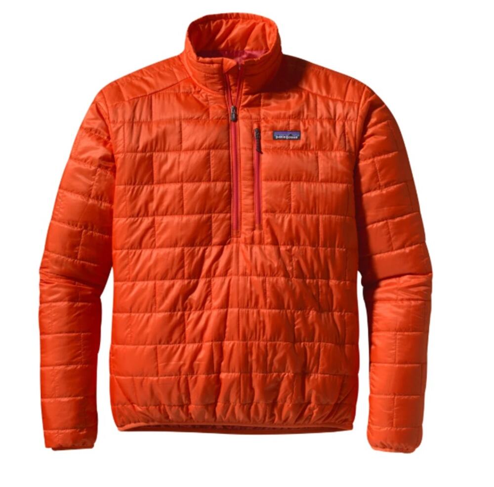 Patagonia Men's Bonfire Orange Nano Puff Primaloft Pullover Large